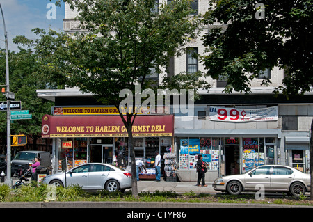 Harlem Gourmet Deli 7th Avenue Adam Clayton Powell JR Boulevard Harlem New York Manhattan Vereinigte Staaten Stockfoto