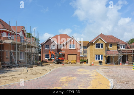 Neue Einfamilienhäuser im Bau - UK Stockfoto