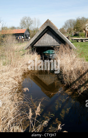 Boat House Wicken Fen Natur Reserve Cambridgeshire England UK Stockfoto