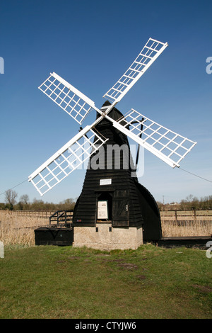 Wind Pumpe Wicken Fen Nature Reserve Cambridgeshire England UK Stockfoto