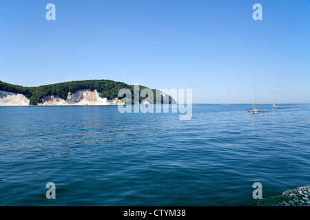 Kreidefelsen in der Nähe von Sassnitz, Halbinsel Jasmund, Insel Rügen, Ostseeküste, Mecklenburg-West Pomerania, Deutschland Stockfoto