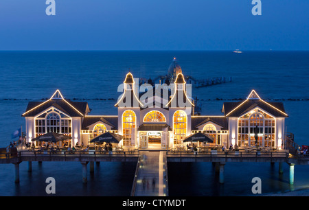 Pier von Sellin, Insel Rügen, Ostseeküste, Mecklenburg-Vorpommern Stockfoto