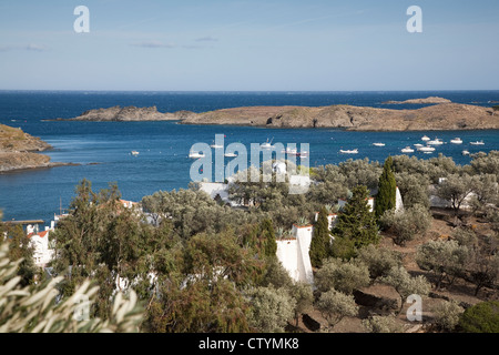 Angeln-Dorf von Portlligat an der Costa Brava - Katalonien, Spanien. Stockfoto