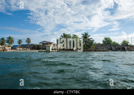San Blas Inseln vor der Küste von Panama. Heimat der Kuna-Indianer. Stockfoto