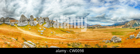 Der Burgberg. Südalpen. Arthurs Pass. Neuseeland Stockfoto