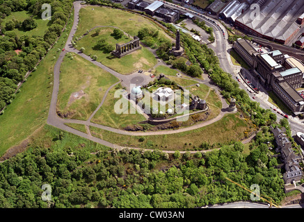 Luftaufnahme von Calton Hill, Edinburgh Stockfoto