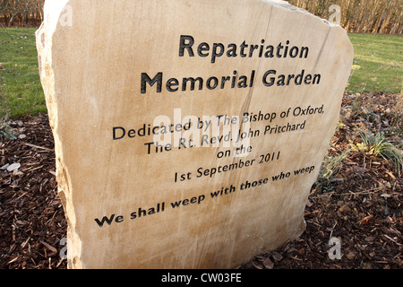 Gesamtansicht von der Memorial Garden in Carterton wo Rückführung für gefallene Servicepersonal Zeremonien sind Stockfoto