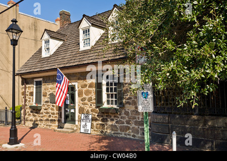 Älteste Haus in Richmond, Virginia, 1737, Shockoe Bottom, dient als Edgar Allan Poe Museum Stockfoto