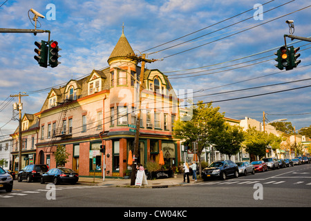 Zentrum von Oyster Bay, nördlich von Long Island, New York Stockfoto