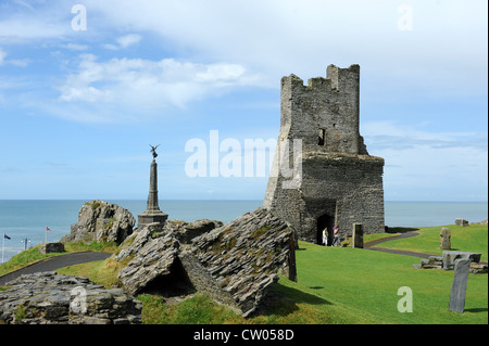 Aberystwyth Ruinen des 13. Jahrhunderts Aberystwyth Castle Wales Großbritannien Stockfoto