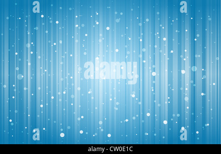 Schnee fällt und Linien auf blauem Hintergrund winterlichen fallen. Stockfoto