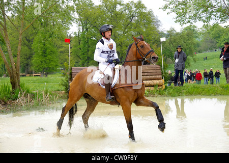 Deutscher Michael Jung, Olympiasieger 2012, auf La Biosthetique-Sam FBW, International Marbach Eventing, 2012. Stockfoto