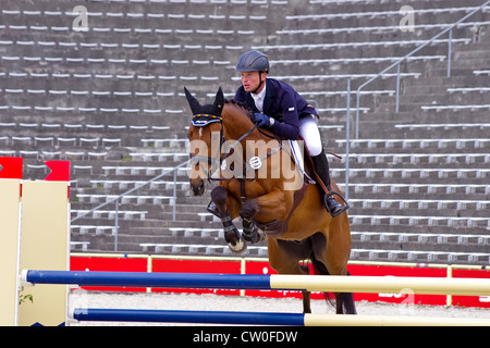 Deutscher Michael Jung, Olympiasieger 2012, auf La Biosthetique-Sam FBW, International Marbach Eventing, 2012. Stockfoto