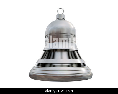 Weihnachten-Glocke isoliert auf weißem Hintergrund Stockfoto