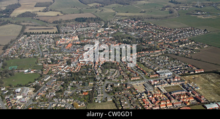 Luftaufnahme des Harleston Dorf, Norfolk Stockfoto