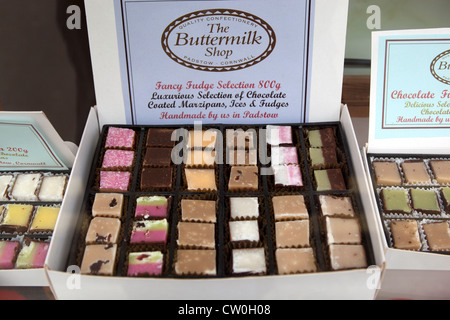 Fudge Shop Display Padstow Stockfoto