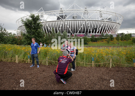 OLYMPIAPARK UND STADION IN STRATFORD LONDON 2012 Stockfoto