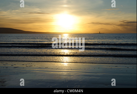 Sonnenuntergang am Strand Co Sligo Stockfoto