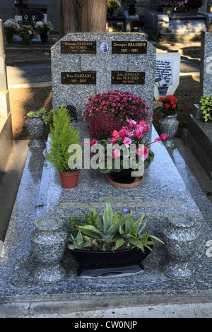 Das Grab von Georges Brassens in Sete, Herault, Languedoc Roussillon, Frankreich Stockfoto
