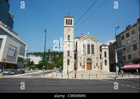 Crkva Svetog Josipa - katholische Kirche St. Joseph in Sarajevo Stockfoto