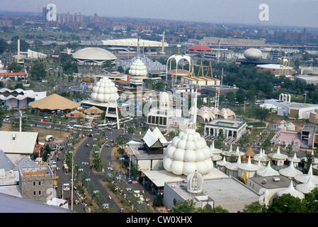 Originalfoto aus dem Jahr 1964. 1964 New York World's Fair, Luftaufnahme vom New York Pavilion. Stockfoto