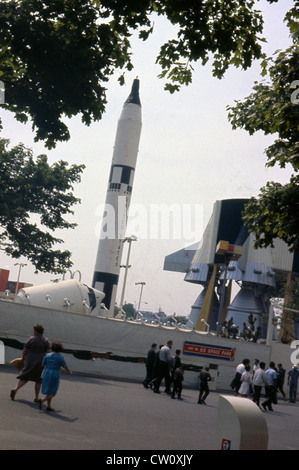 Originalfoto aus dem Jahr 1964. 1964 New York World's Fair, Titan II Rakete im US Space Park. Stockfoto