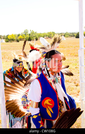 Indianer Kostüm, Medicine Lodge Frieden Vertrag Pageant, Medicine Lodge, KS, USA Stockfoto