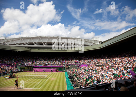 Serena Williams gegen Maria Sharapova im Spiel der Frauen Goldmedaille. Stockfoto