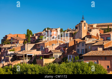 Detailansicht des Roussillon im Luberon, Provence Frankreich Stockfoto