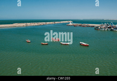 Alter Hafen, Porte De La Mer in der Cite Portugaise in El Jadida, Marokko Stockfoto