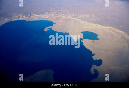 Luftaufnahme des Aralmeeres im Jahr 1993, Usbekistan Stockfoto