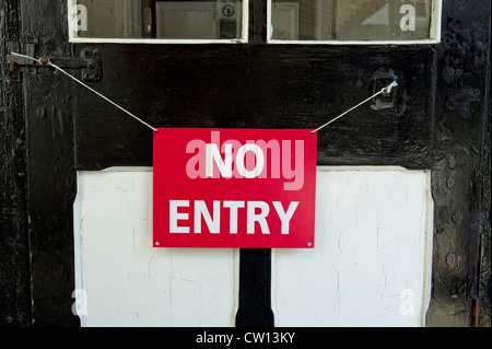 Keinen Eintrag Schild an der Tür Stockfoto