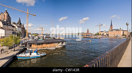 Stockholmer Stadtbild mit Work In progress Stockfoto