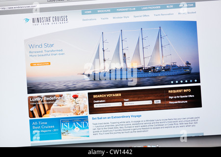 Windstar Cruise Webseite Stockfoto