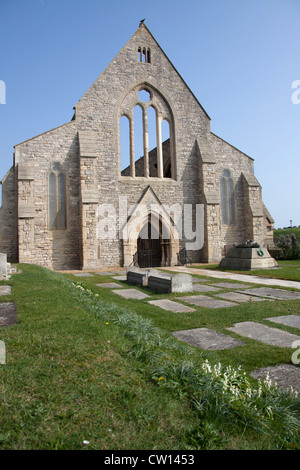 Stadt von Portsmouth, England. Die verfallenen alten Royal Garnisonkirche Old Portsmouth Penny Street. Stockfoto