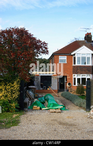 Inländischen Haus Seite Garage Erweiterung Eingang Veranda