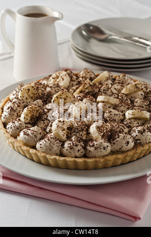 Banoffee Pie Banane Toffee Sahne dessert Stockfoto