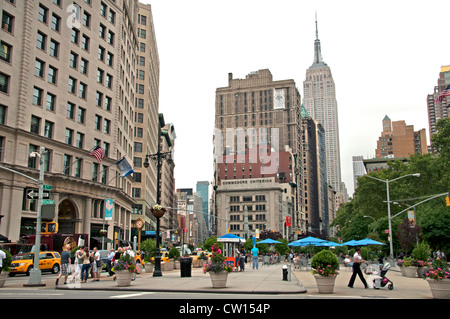 Flatiron District Broadway 5th Avenue Empire State Building Manhattan New York City Vereinigte Staaten von Amerika Stockfoto