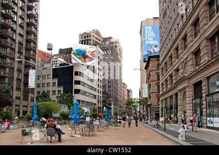 Flatiron Building Bezirk Broadway 5th Avenue in Manhattan New York City Vereinigte Staaten von Amerika Stockfoto