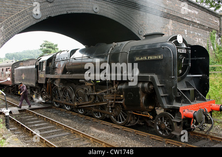 Black Prince Dampflok auf der North Norfolk Eisenbahn Stockfoto