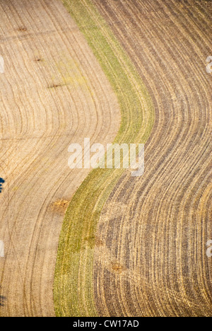 Luftbild der Getreidefelder in Stewartstown, PA Stockfoto