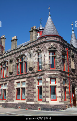 Stadt von Stornoway, Schottland. Malerische Aussicht von dem alten Rathaus in Stornoways South Beach. Stockfoto