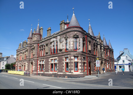 Stadt von Stornoway, Schottland. Malerische Aussicht von dem alten Rathaus in Stornoways South Beach. Stockfoto