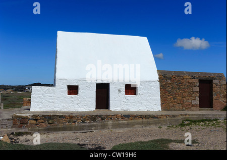 Ferienhaus La Caumine À Mary beste = Le Don Hilton, St. Quen Bay, Insel Jersey, Kanalinseln Stockfoto