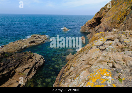 Küste bei Teufelsloch, Insel Jersey, Kanalinseln Stockfoto