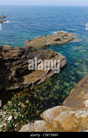 Küste bei Teufelsloch, Insel Jersey, Kanalinseln Stockfoto