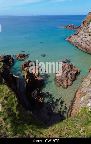 Plémont Bay, Insel Jersey, Kanalinseln Stockfoto