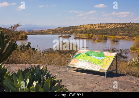 Botanische Gärten Presa del Obraje San Miguel de Allende, Mexiko Stockfoto