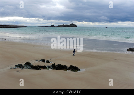 St. Aubin Bay, Insel Jersey, Kanalinseln Stockfoto