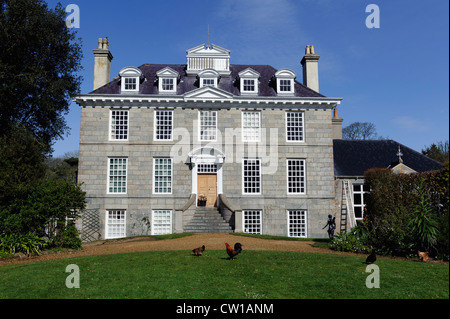 Sausmarez Manor, Insel Guernsey, Channel Islands Stockfoto